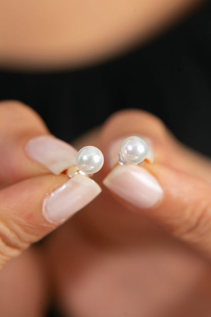Women's Pearl Design 925 Sterling Silver Earrings