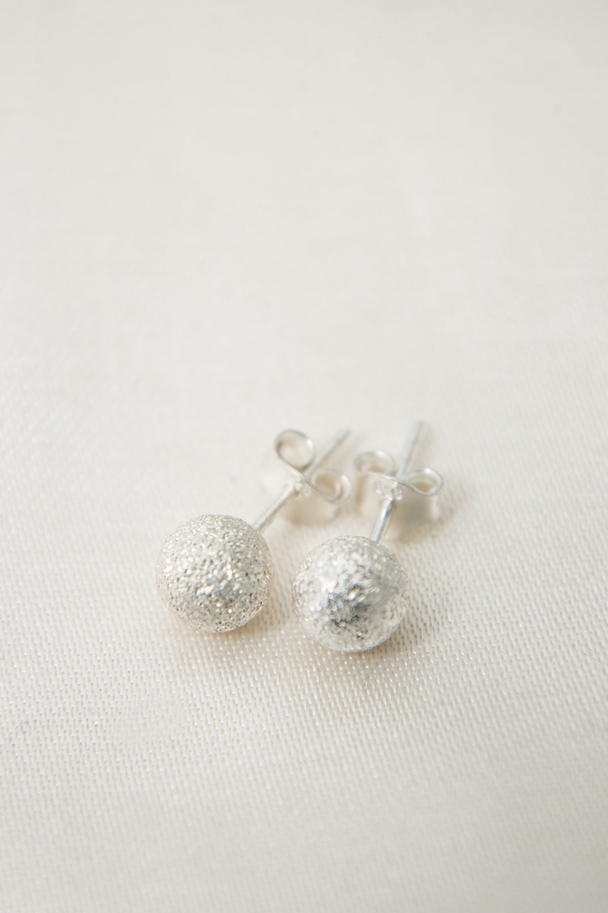 Women's 925 Sterling Silver Ball Earrings with Zirconia
