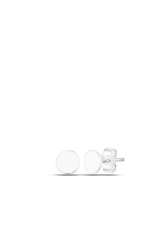 Women's Rhodium-Plated Plaque Design 925 Sterling Silver Earrings