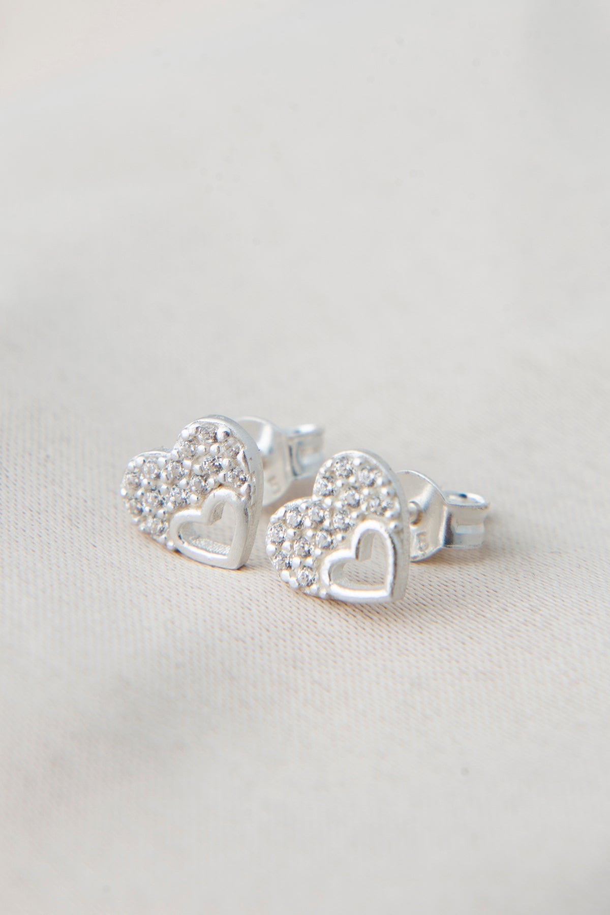 Women's Heart Model 925 Sterling Silver Earrings
