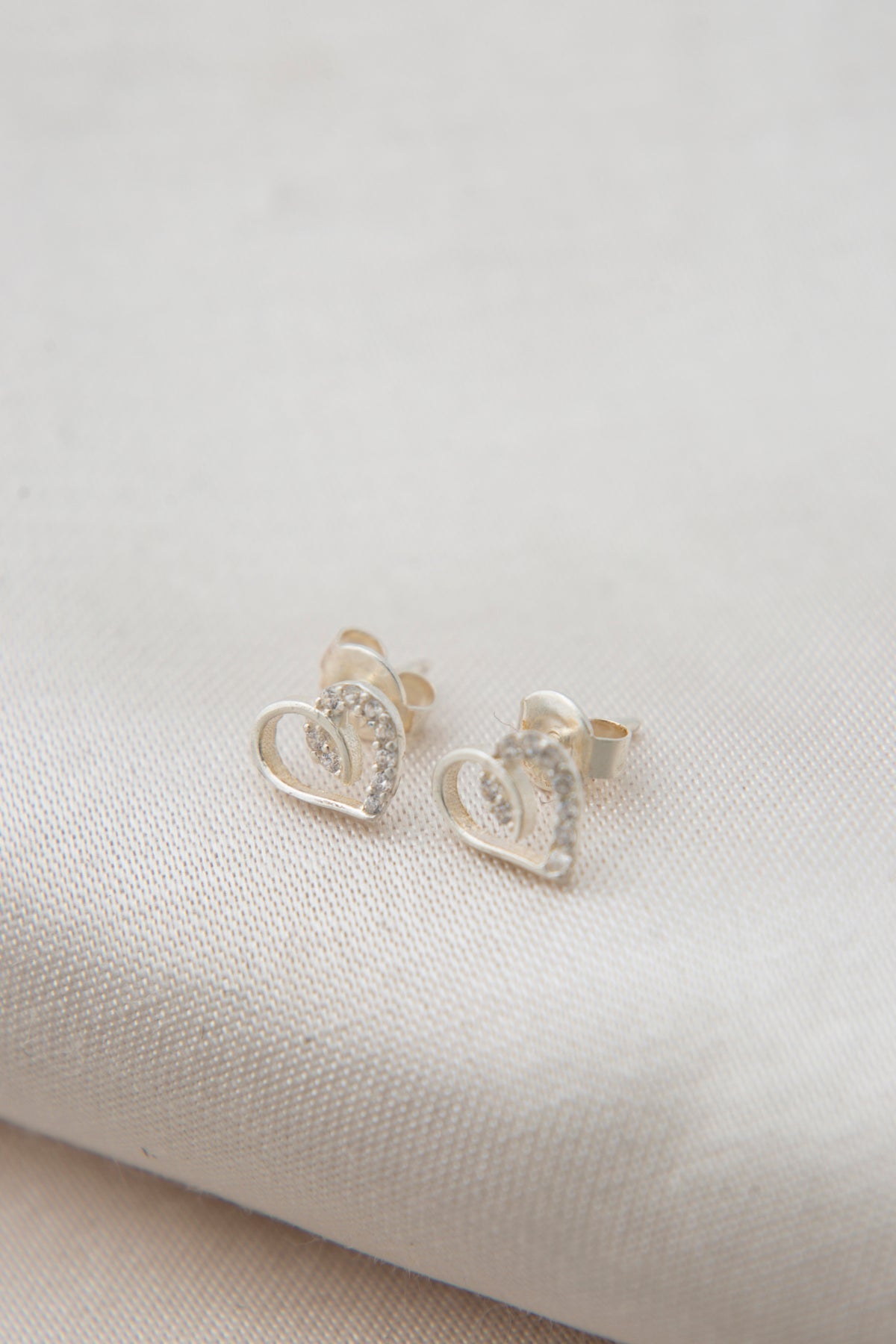 Women's Heart Model 925 Sterling Silver Earrings