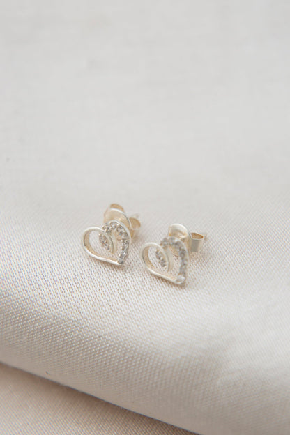 Women's Heart Model 925 Sterling Silver Earrings