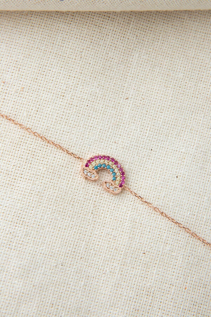 Women's Rainbow Model 925 Sterling Silver Bracelet