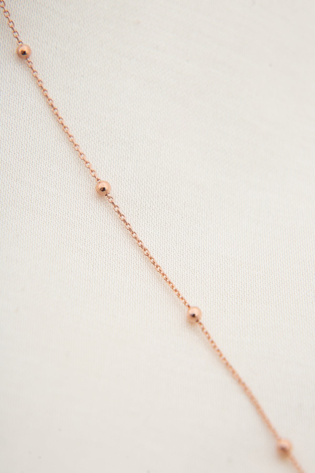 Women's Rose Plated Top Chain Model 925 Sterling Silver Anklet