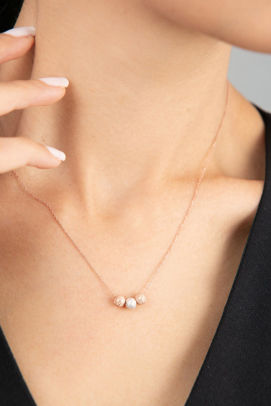 Women's 3-Cluster 925 Sterling Silver Necklace