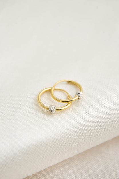 Women's Doric Detail Hoop Earrings in 925 Sterling Silver