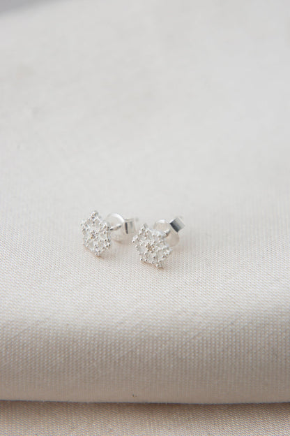Women's 925 Sterling Silver Snowflake Earrings