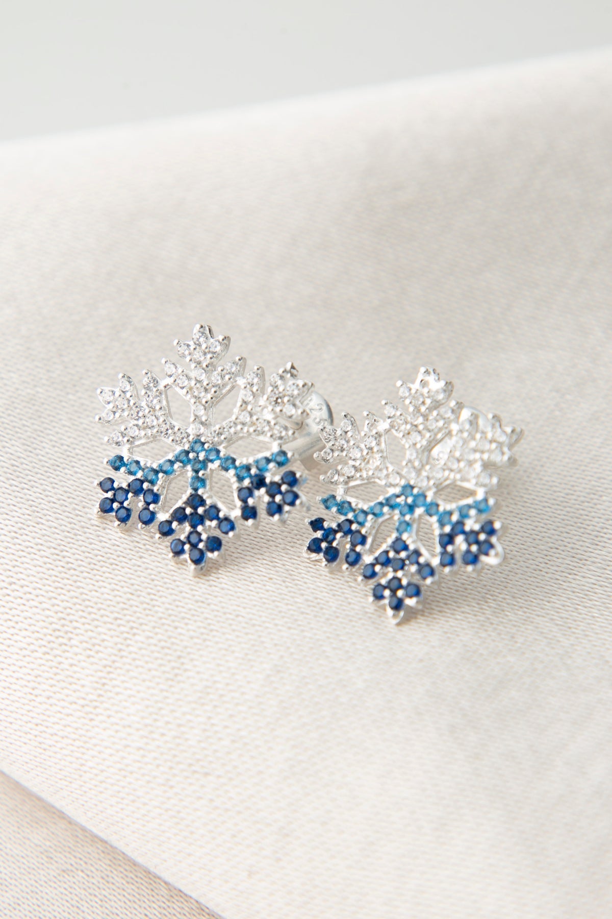 Women's Snowflake Model 925 Sterling Silver Earrings