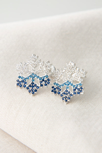 Women's Snowflake Model 925 Sterling Silver Earrings