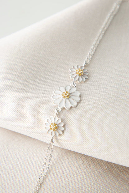 Women's 925 Sterling Silver Daisy Bracelet