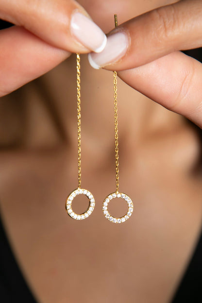 Women's Hoop Model 925 Sterling Silver Earrings
