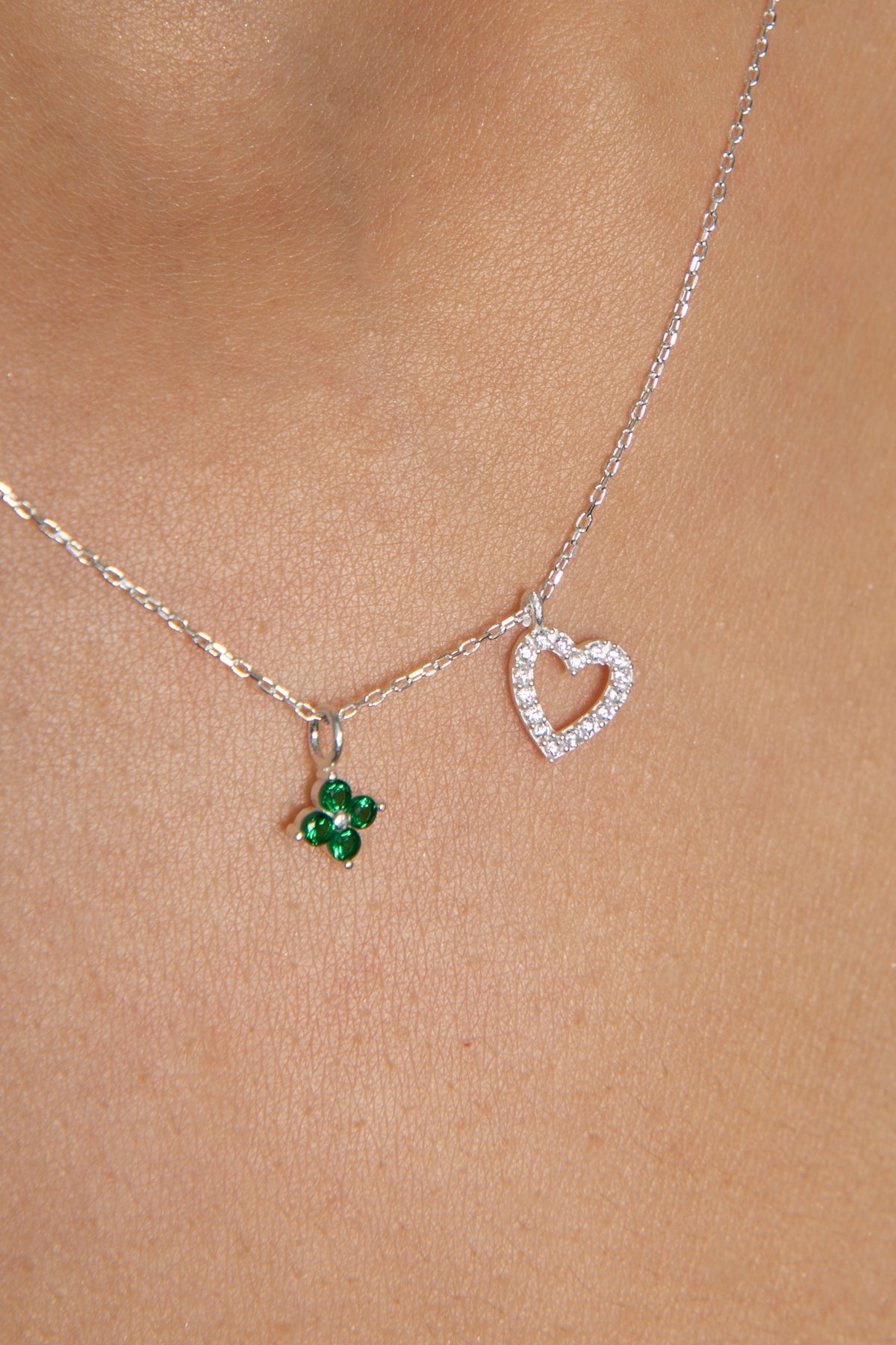 Women's 925 Sterling Silver Necklace with Heart Detail Minimal Design