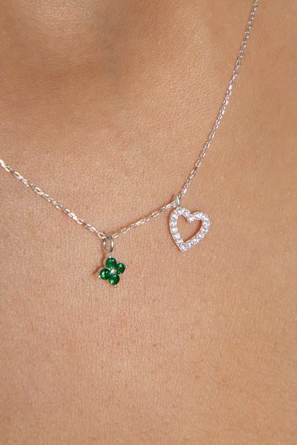 Women's 925 Sterling Silver Necklace with Heart Detail Minimal Design