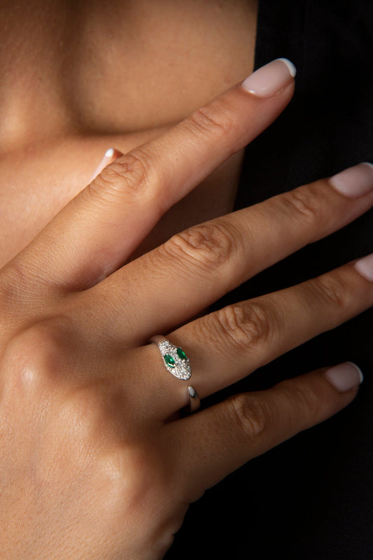 Women's Snake Model 925 Sterling Silver Ring