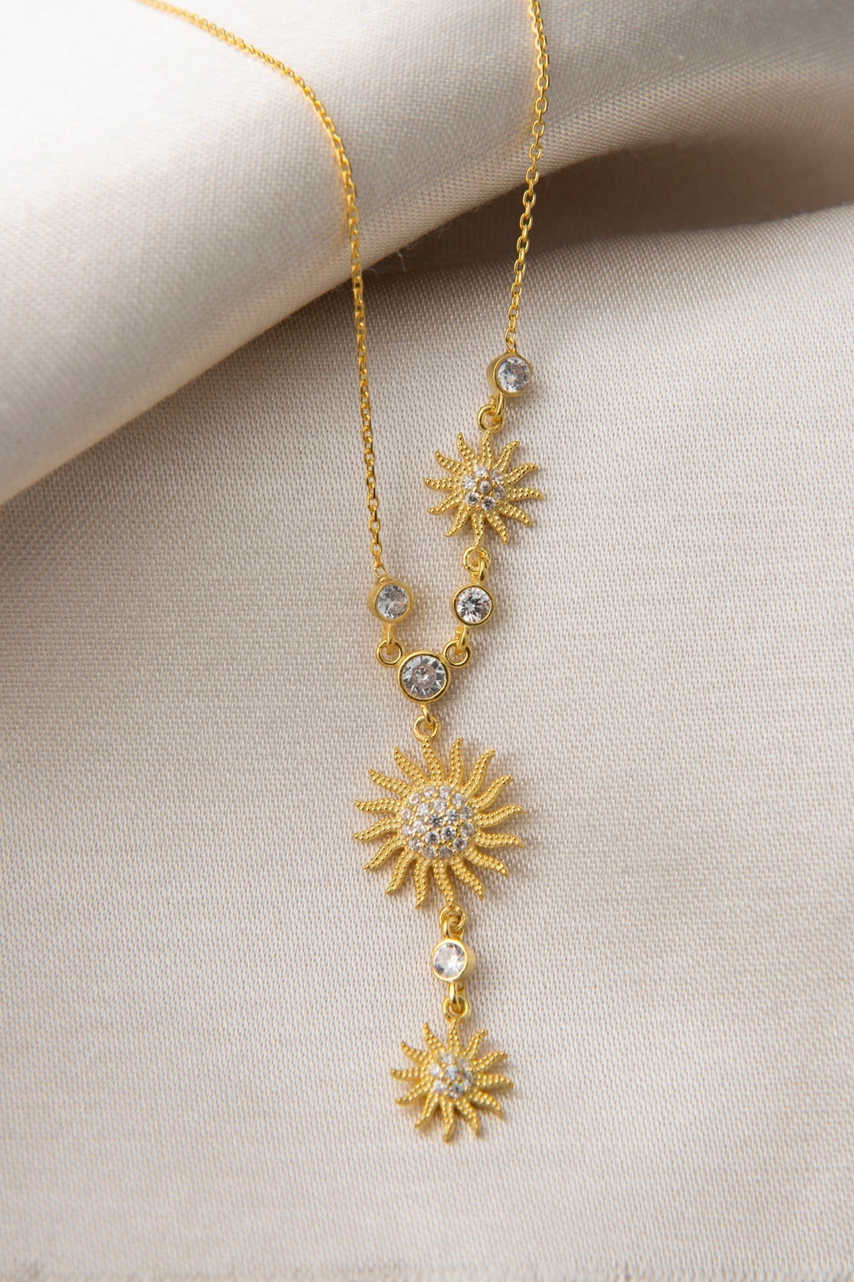 Women's Aligned Sun Model 925 Sterling Silver Necklace