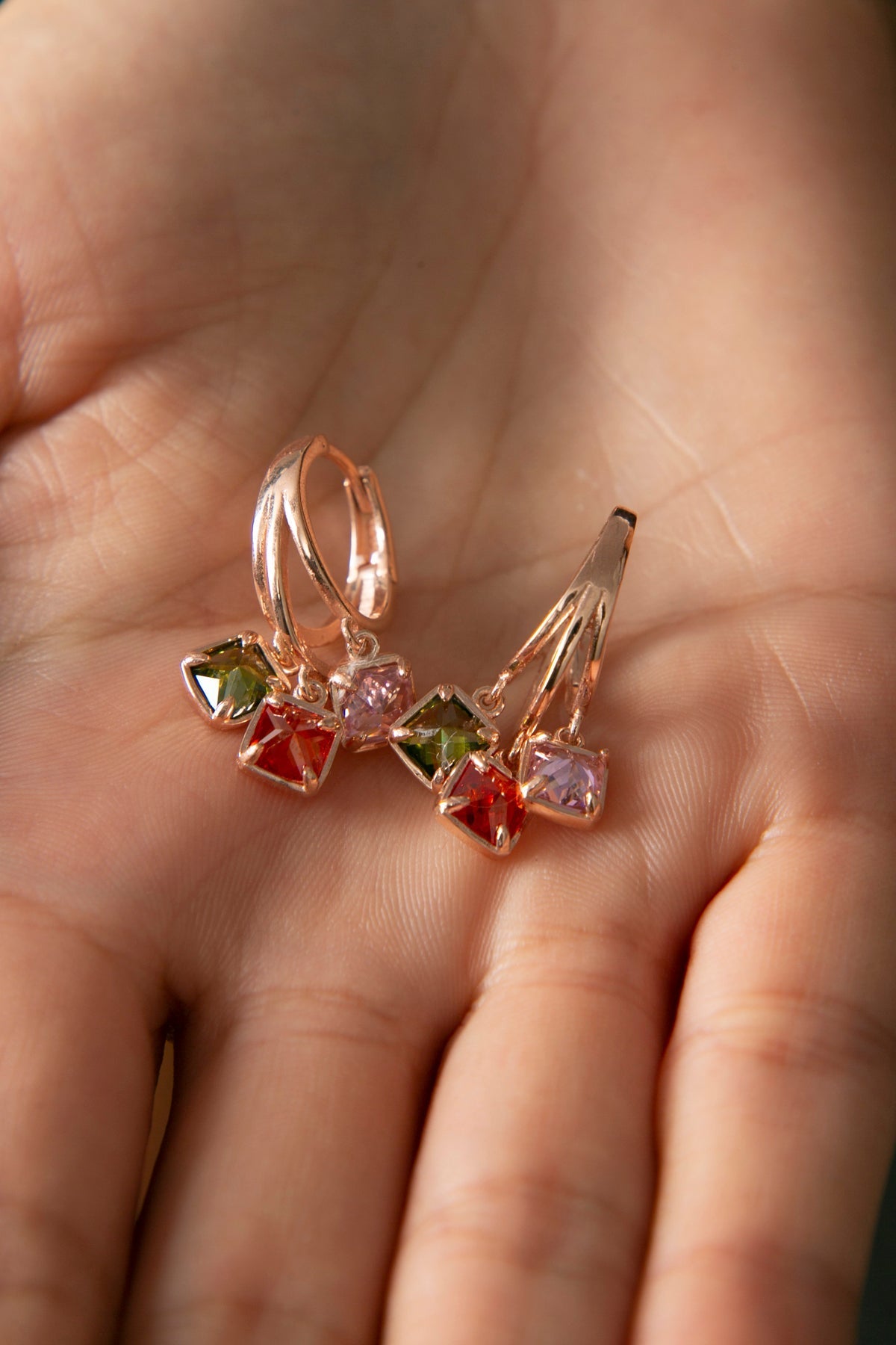 Women's 925 Sterling Silver Drop Earrings with Stones