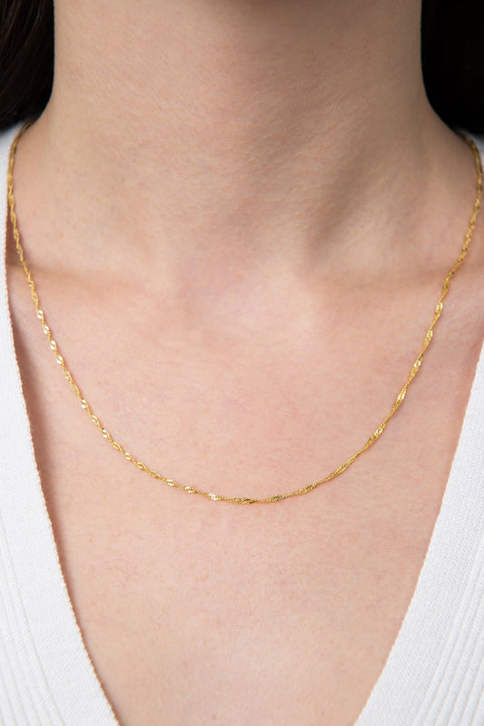 Women's Singapore Model 60 Cm 925 Sterling Silver Necklace