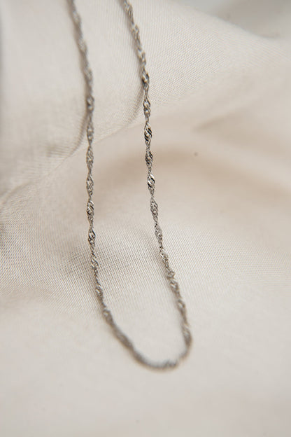 Women's Singapore Model 60 Cm 925 Sterling Silver Necklace