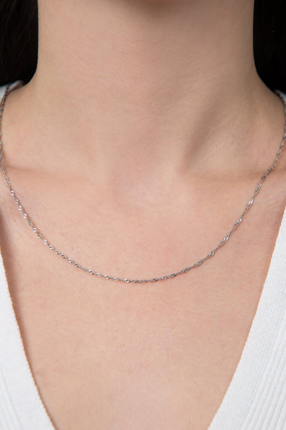 Women's Singapore Model 45 cm 925 Sterling Silver Necklace