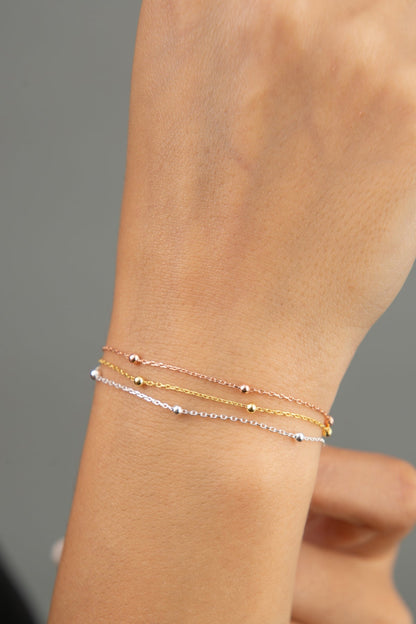 Women's 925 Sterling Silver Dorica Top Detailed Bracelet in 3 Colors