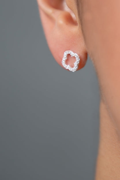 Women's Flower Design 925 Sterling Silver Earrings
