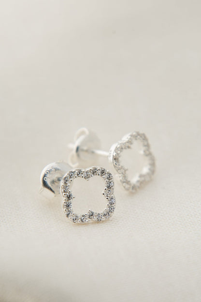 Women's Flower Design 925 Sterling Silver Earrings