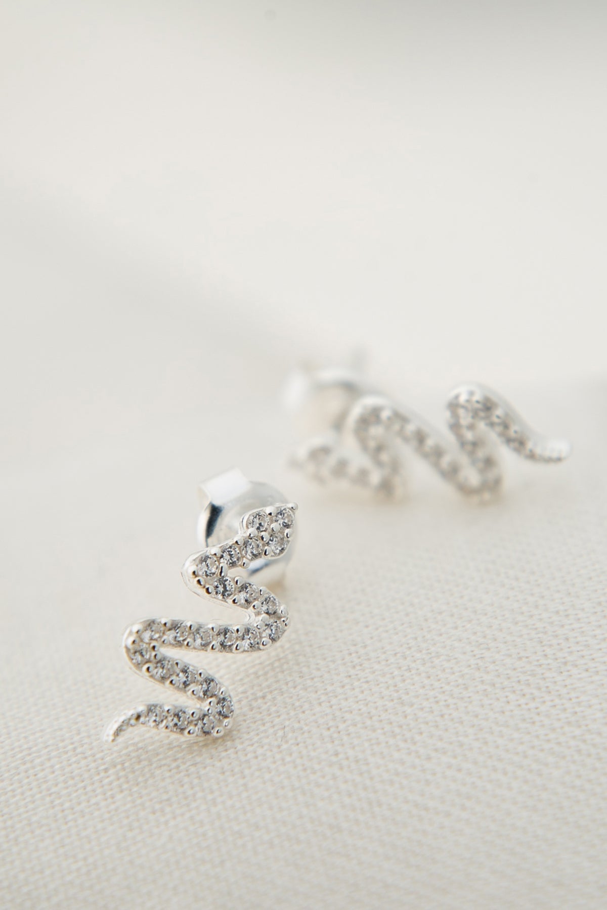 Women's 925 Sterling Silver Snake Earrings