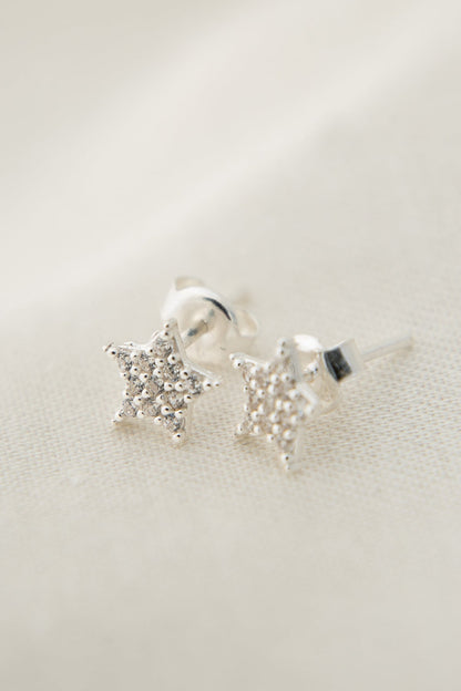 Women's Star Design 925 Sterling Silver Earrings