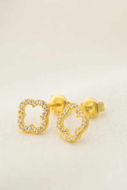 Women's 925 Sterling Silver Flower Earrings