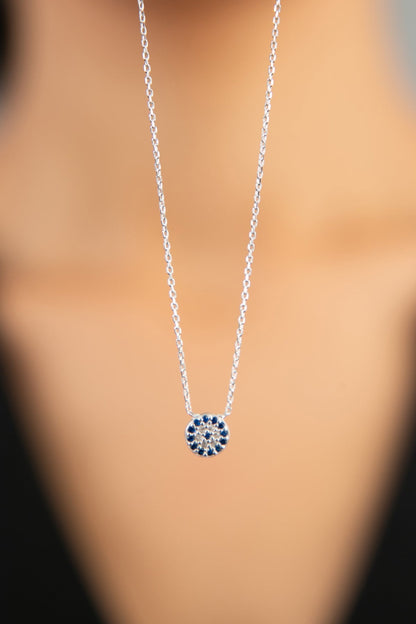 Women's 925 Sterling Silver Evil Eye Necklace