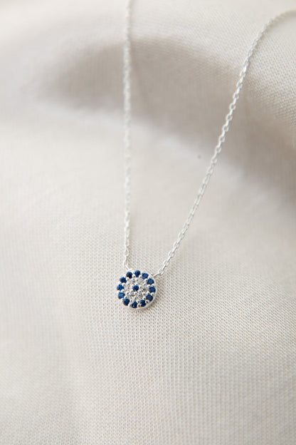 Women's 925 Sterling Silver Evil Eye Necklace