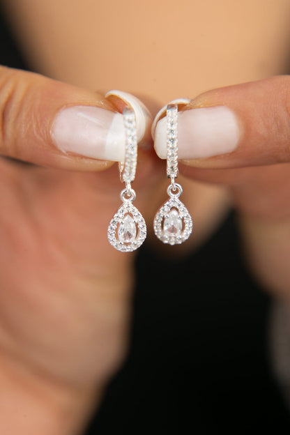 Women's "Waterdrop" Model 925 Sterling Silver Earrings