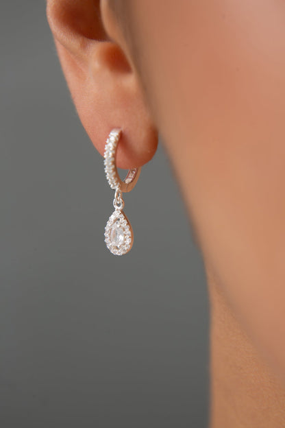 Women's "Waterdrop" Model 925 Sterling Silver Earrings