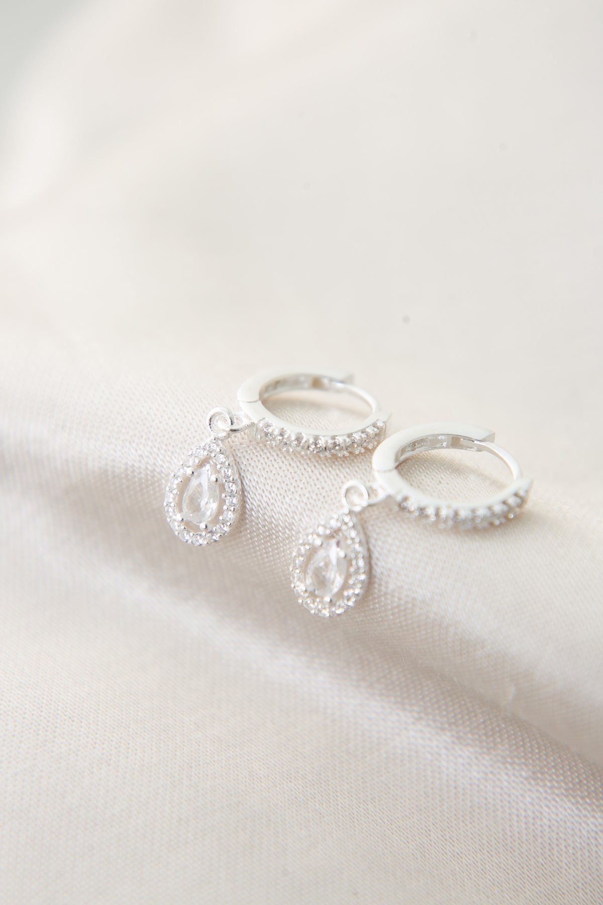 Women's "Waterdrop" Model 925 Sterling Silver Earrings