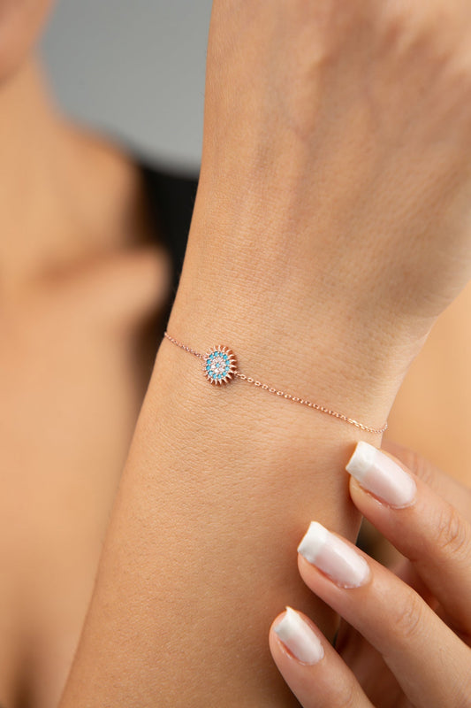 Women's 925 Sterling Silver Sun Bracelet