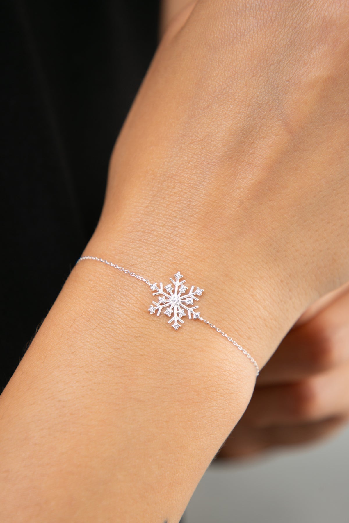 Women's 925 Sterling Silver Snowflake Bracelet