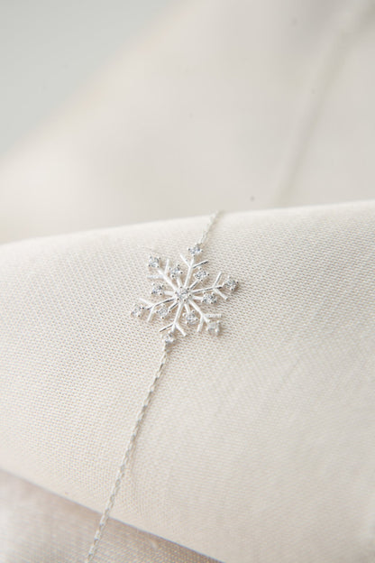 Women's 925 Sterling Silver Snowflake Bracelet
