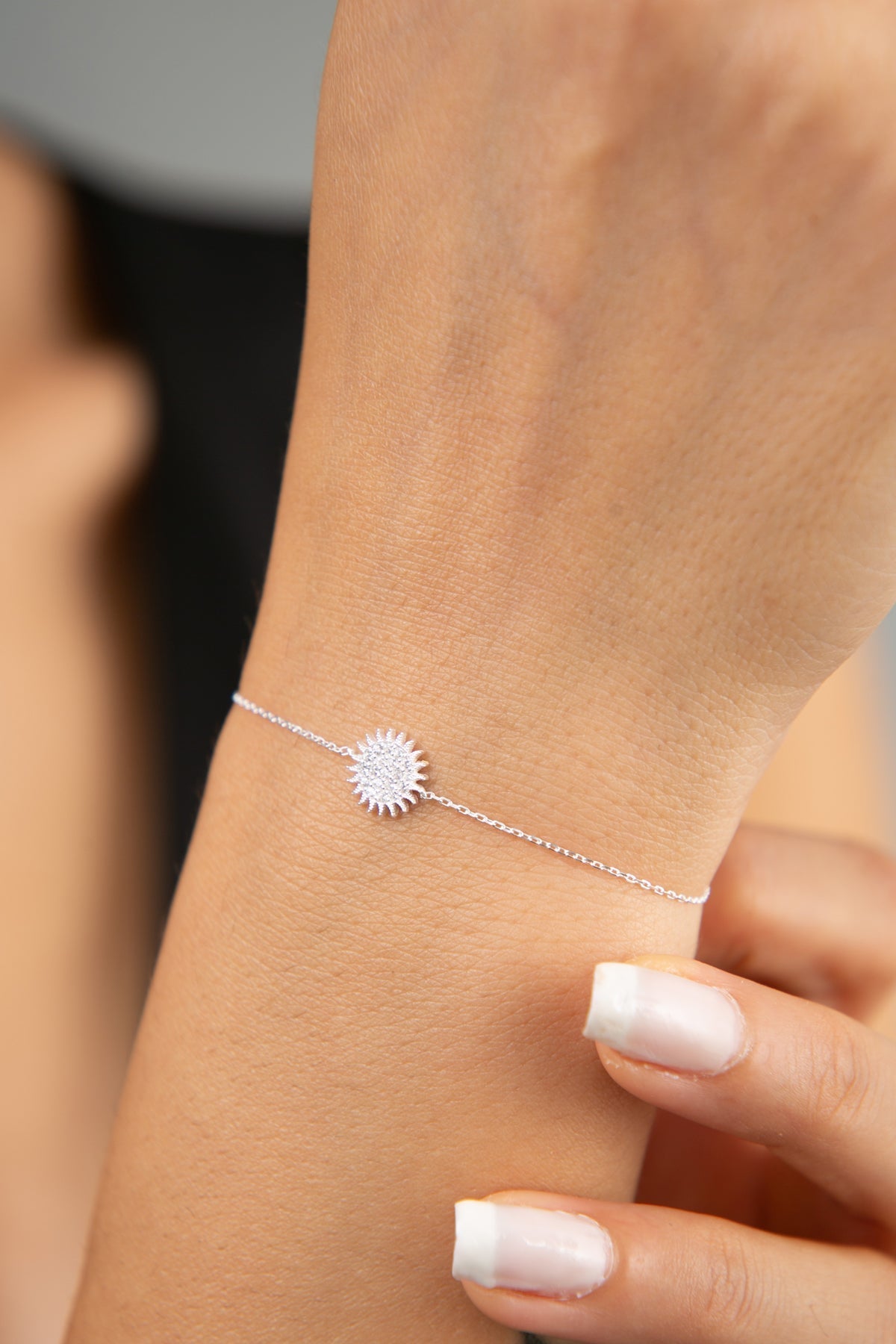 Women's Sun Model 925 Sterling Silver Bracelet