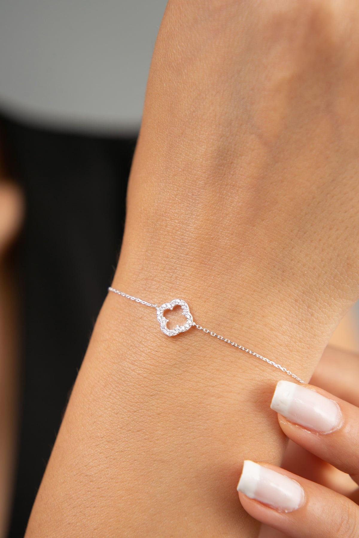 Women Clover Model 925 Sterling Silver Bracelet