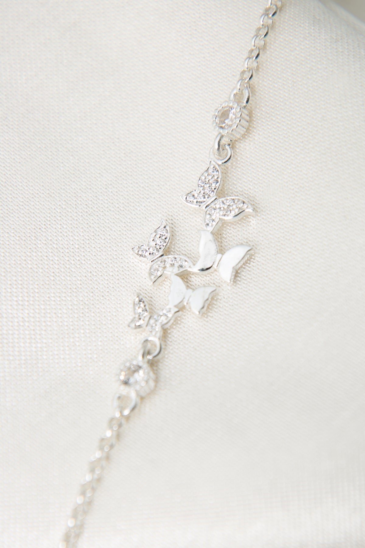 Women's 925 Sterling Silver Flying Butterfly Bracelet