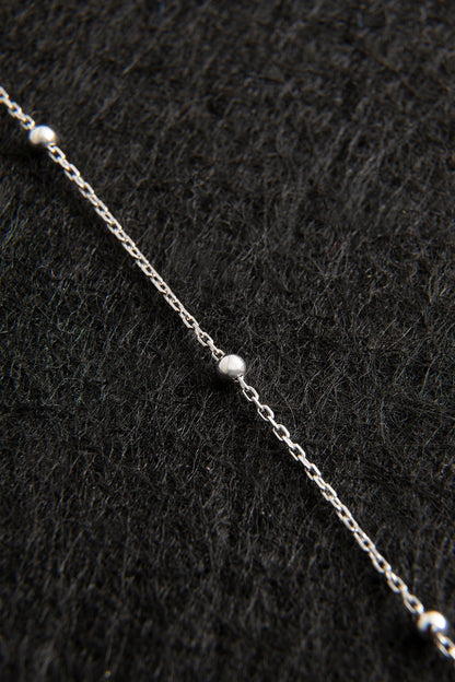 Women's 925 Sterling Silver Ball Chain Bracelet