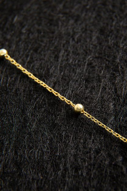 Gold-Plated Ball Chain Bracelet
