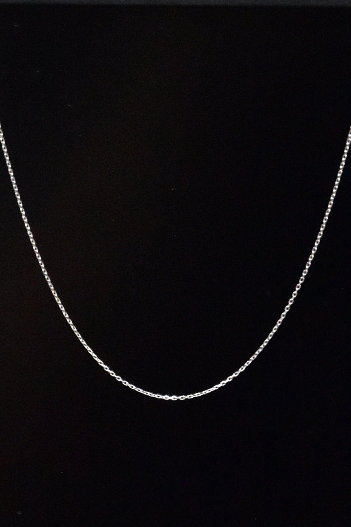Women's Rhodium-Plated Force Chain Necklace in 925 Sterling Silver