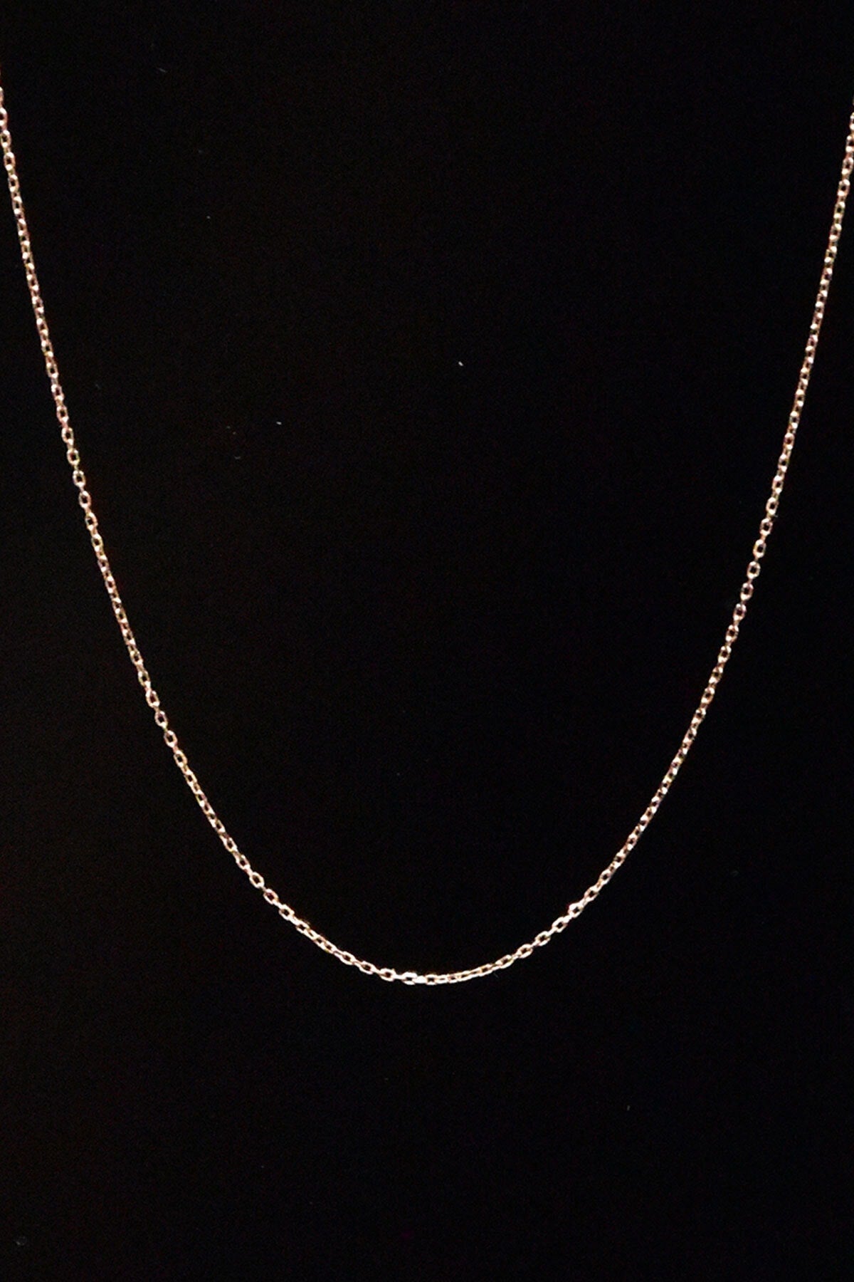 Women's Rose Gold Plated Curb Chain 925 Sterling Silver Necklace