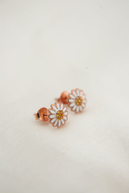 Women's 925 Sterling Silver Daisy Earrings