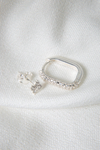 Women's Minimal 925 Sterling Silver Earrings Set