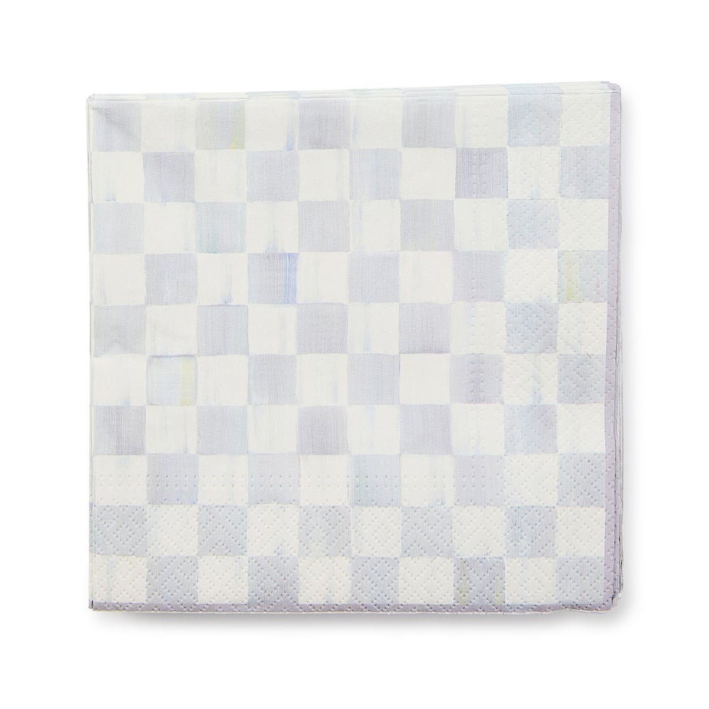 Sterling Check Luncheon Paper Napkins