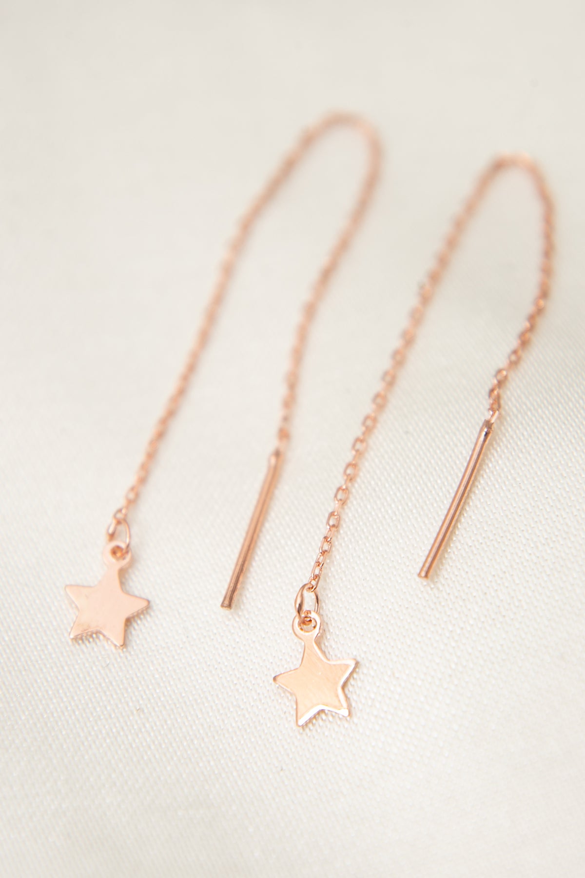 Women's Rose Plated Star 925 Sterling Silver Earrings