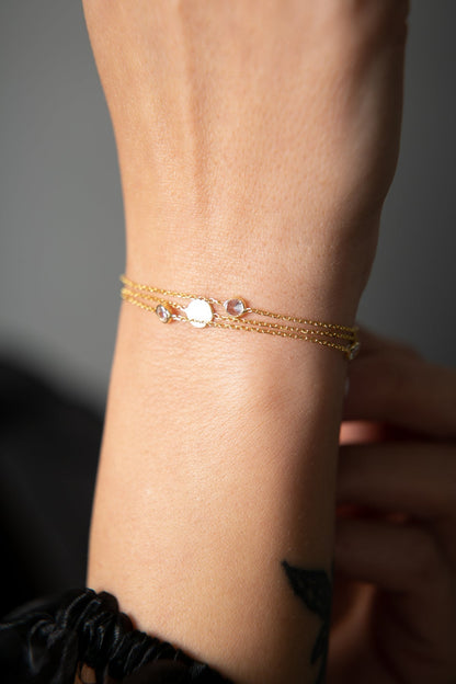 Women's 925 Sterling Silver Plated Bracelet with Stone Detail