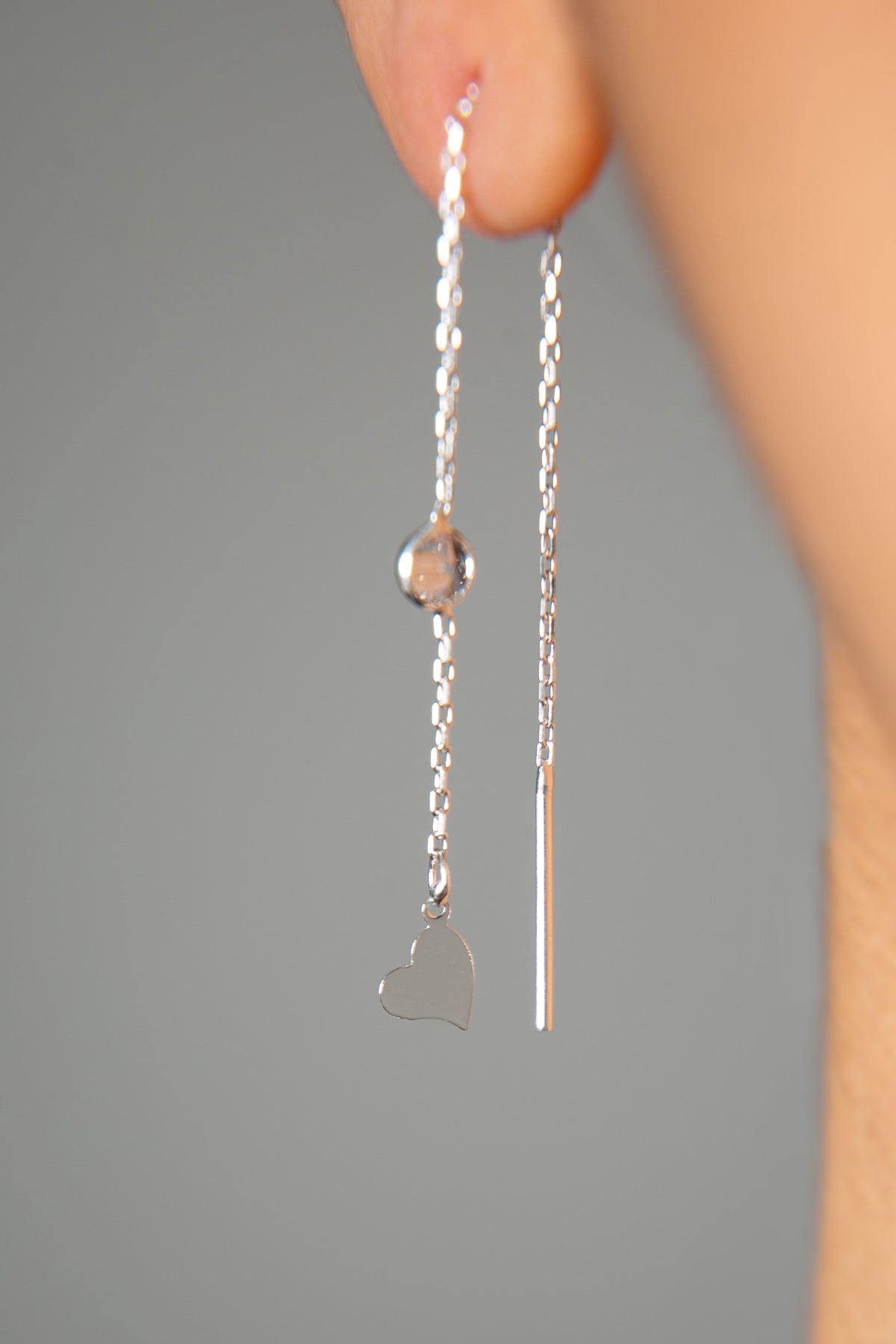Women's 925 Sterling Silver Heart Earrings